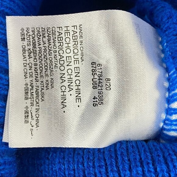NWT Levis Blue Ribbed Knit Pom Pom Winter Hat Toque Beanie New w Tags Nordstrom - Picture 6 of 10